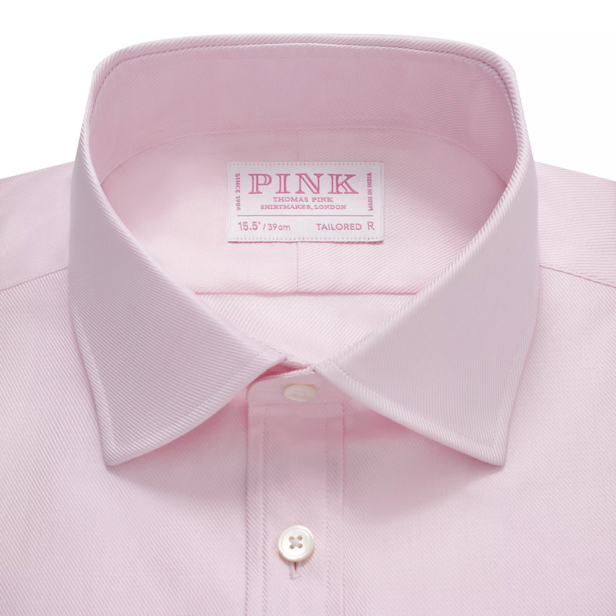 Pale Pink Tailored Fit Double Cuff Royal Twill Formal Shirt