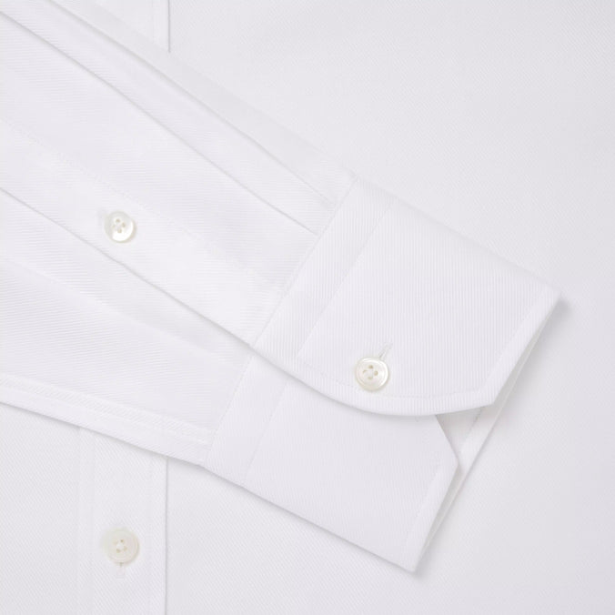 White Tailored Fit Royal Twill Formal Shirt