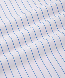 White & Blue Tailored Fit Formal Wide Pin Stripe Shirt