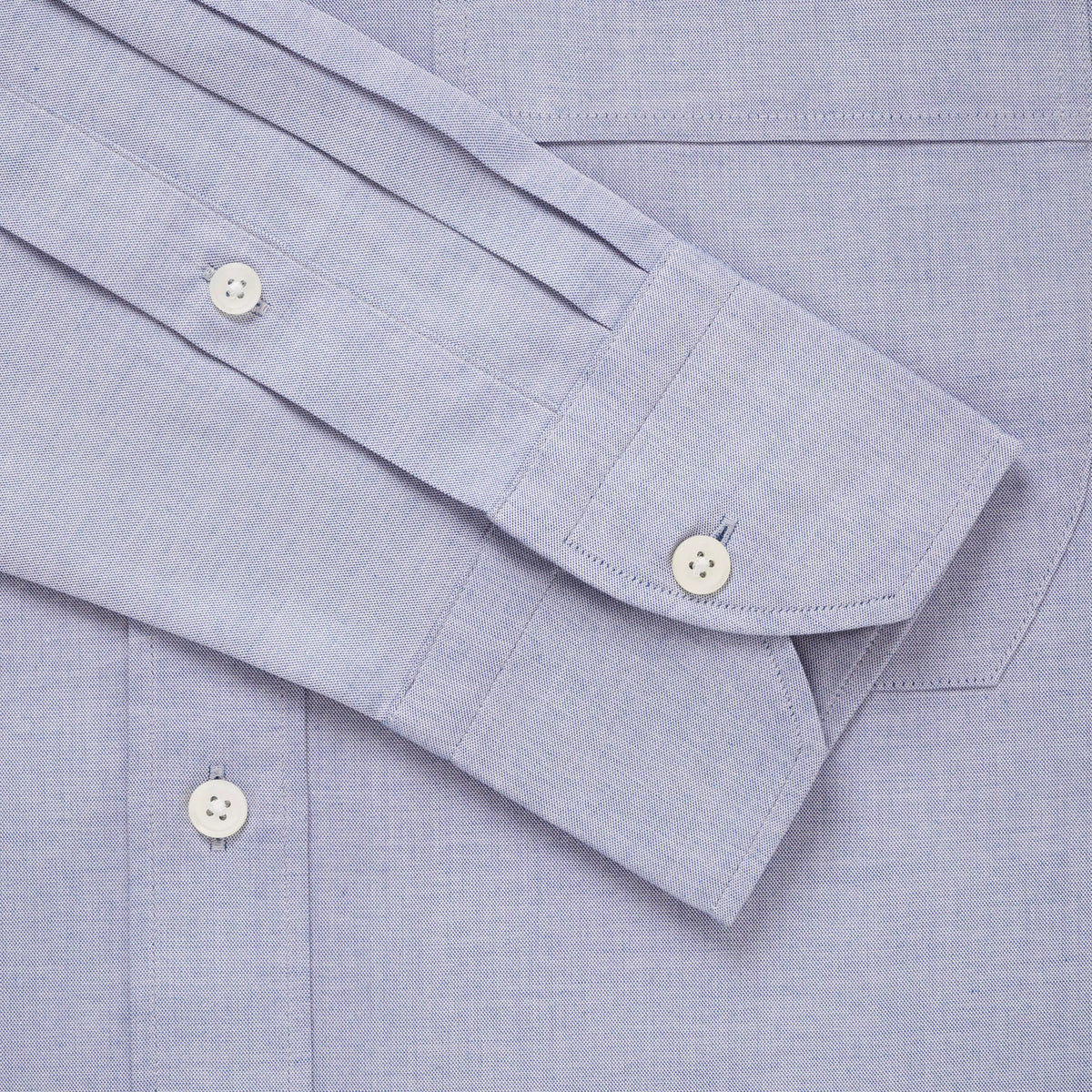 Pale Blue Tailored Fit Smart Casual Button Down Fine Oxford Shirt