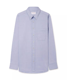 Pale Blue Classic Fit Smart Casual Button Down Fine Oxford Shirt