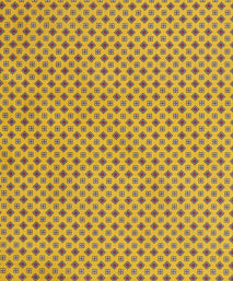 Yellow & Blue Small Biscuit Motif Silk Printed Tie